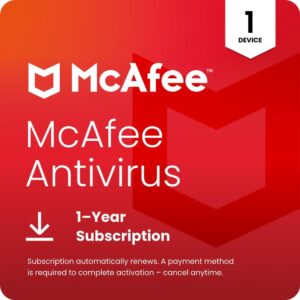 McAfee Antivirus 1-Device | Real-Time PC Protection from New and Evolving Threats | AntiVirus Software 2026 for Windows PC